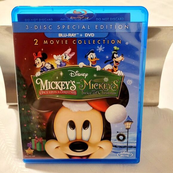 Disney Mickey 2 Movie Collection Once and Twice Upon a Christmas 2 DVD 1 Bluray - Picture 1 of 9